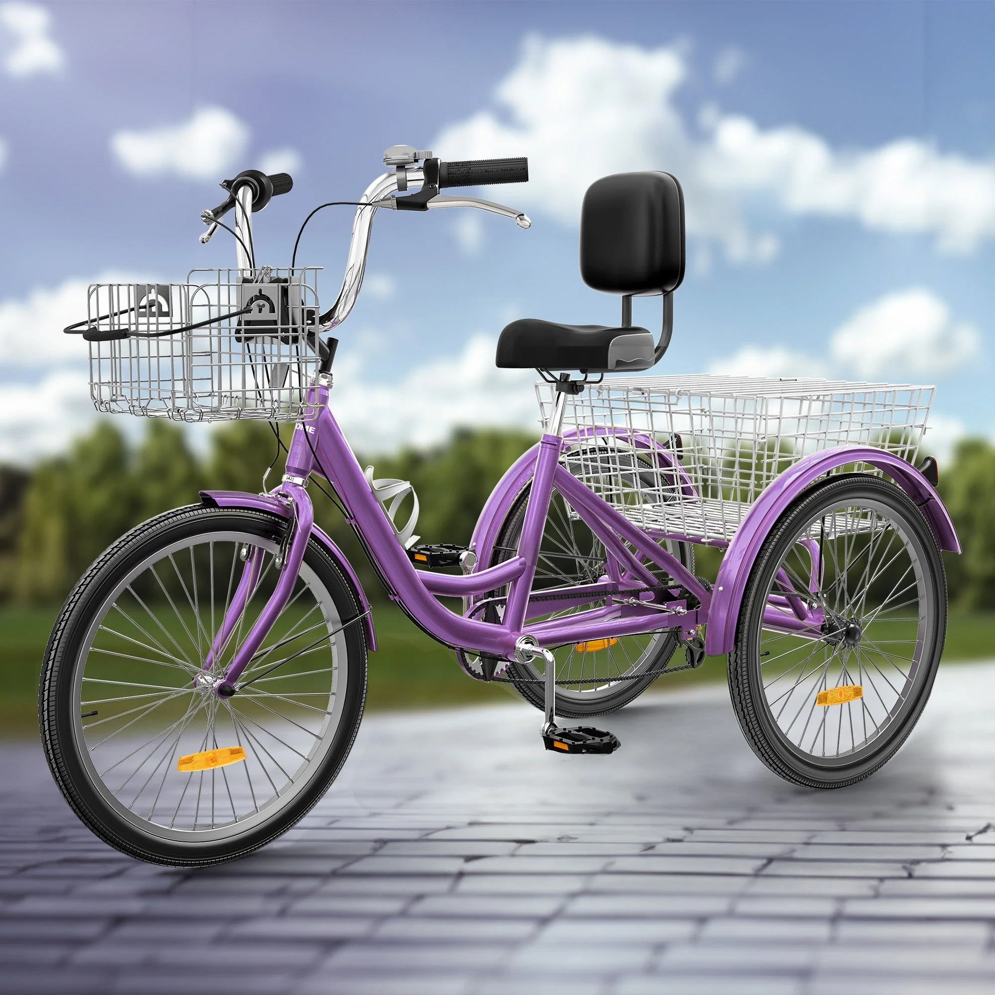 26 Adult Tricycle 3 Wheel Bikes 7 Speed Trike Bike