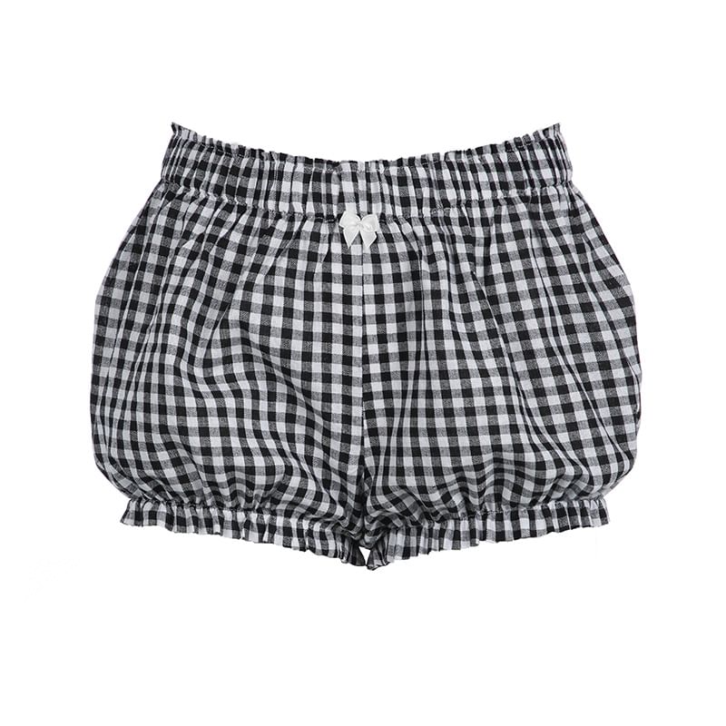 Trisica - Geruite ballonshorts met elastische taille