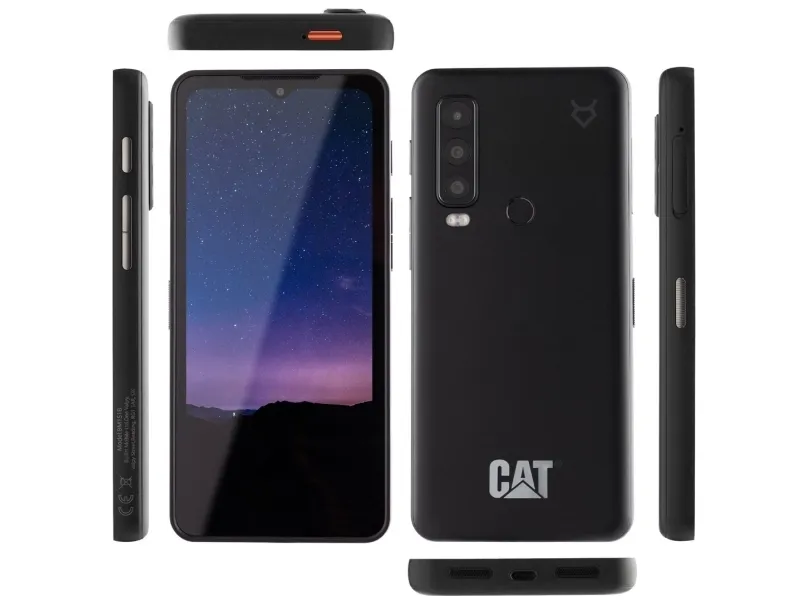 CAT S75 - 5G smartphone - dual-SIM - RAM 6 GB / Intern hukommelse 128 GB - microSD slot (120 Hz) - 3x bagkamera 50 MP, 8 MP, 2 MP - front camera 8 MP