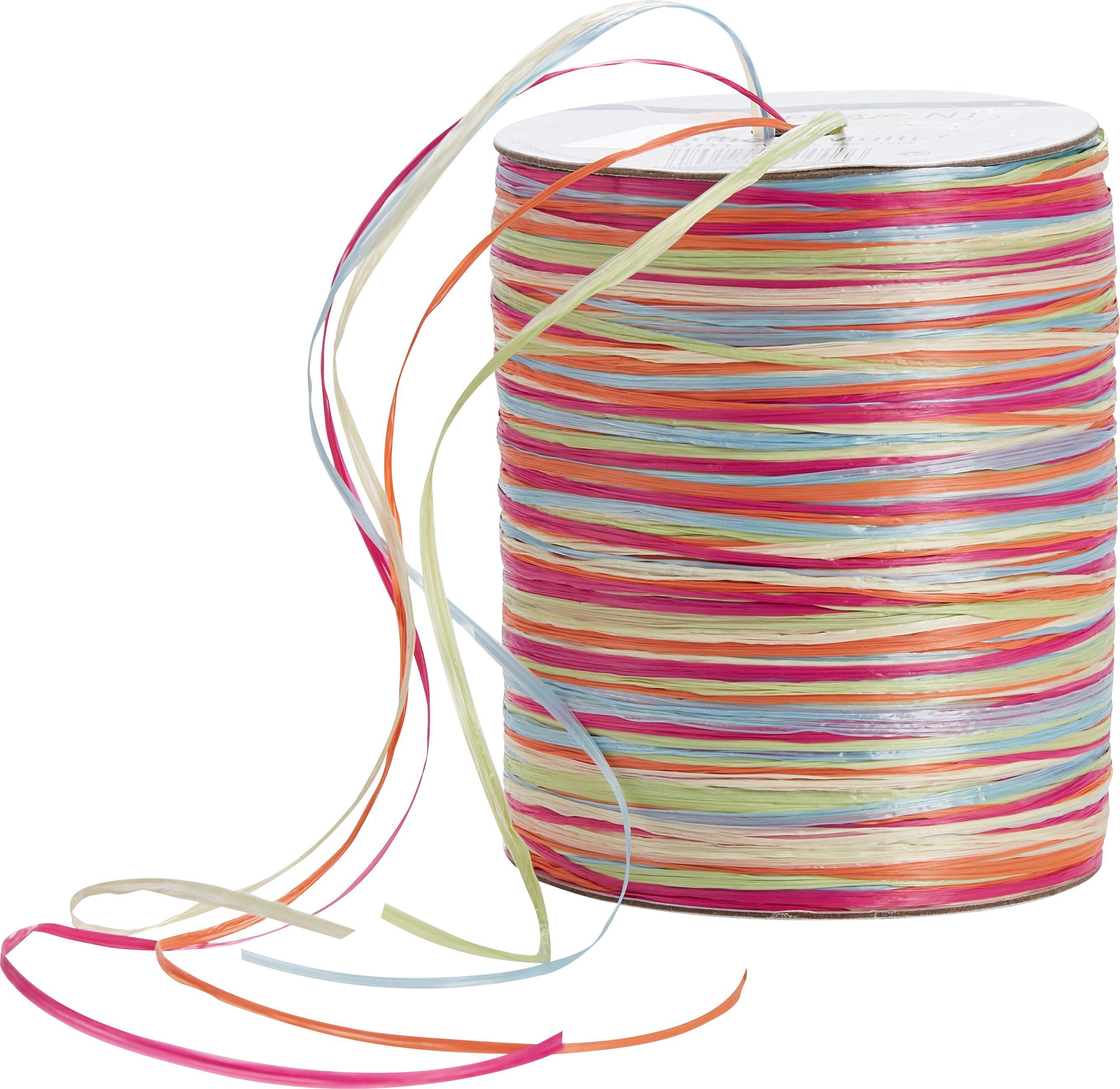MULTI RAFFIA Geschenkband - Multicolor / B: 0.5 cm x T: 50.0 m