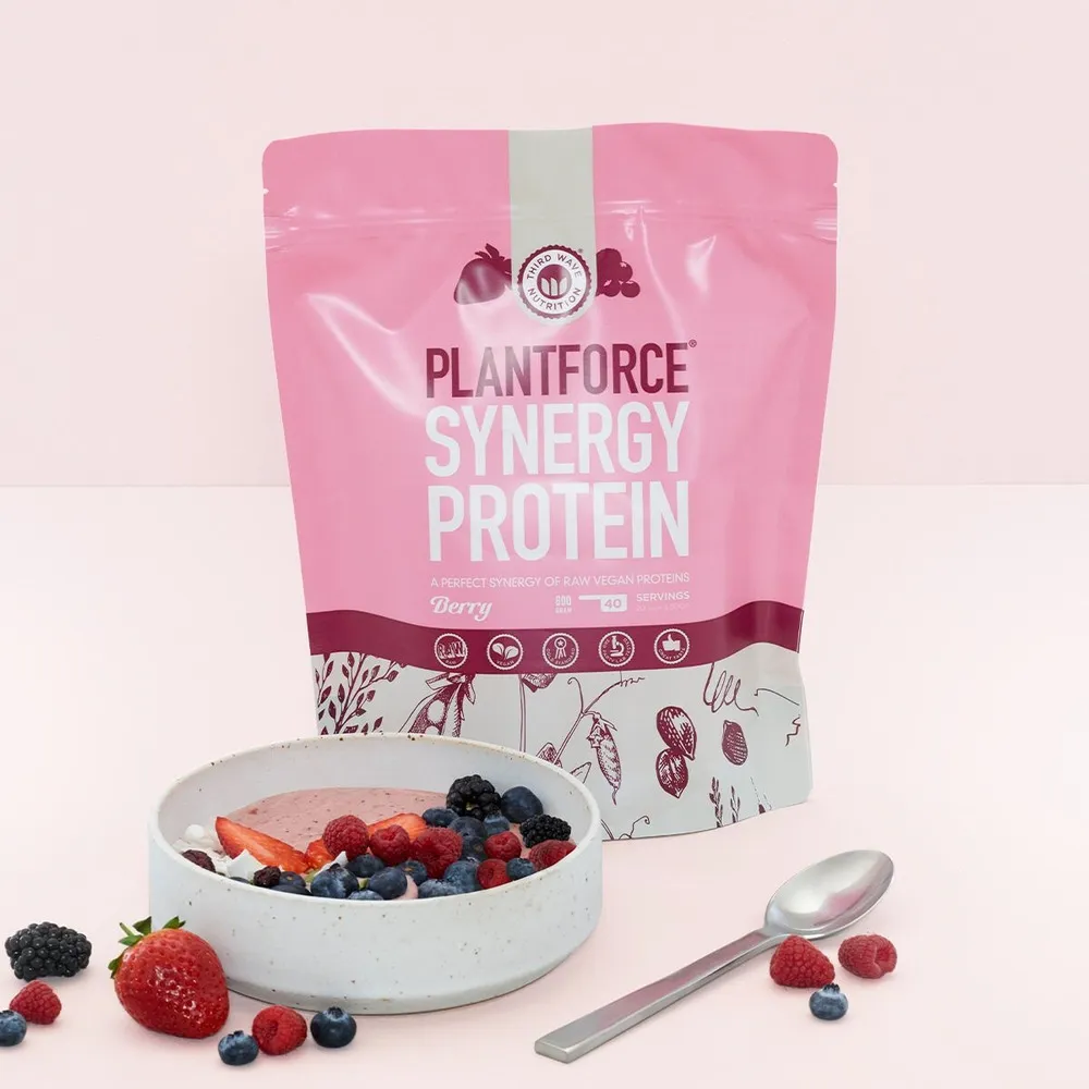 Plantforce Synergy Protein bær - 400 g