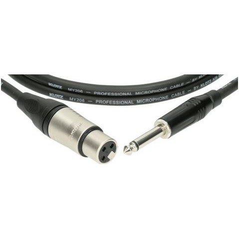 Klotz M1FP1K0300 microfoonkabel 3p XLR female - jack 6.35 mm male 3 m