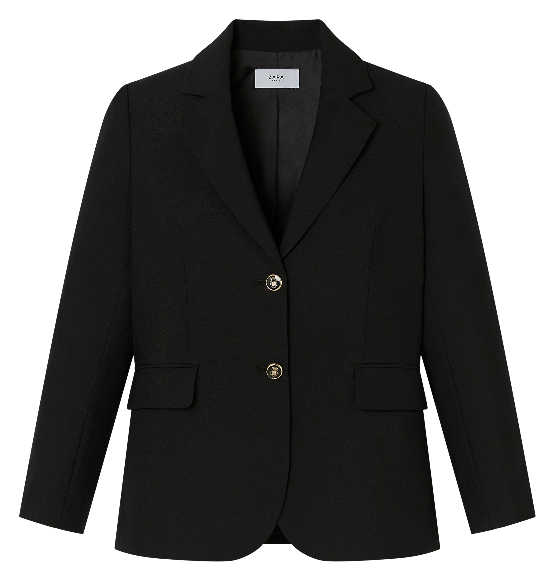 VERSE - Veste col tailleur en laine mélangée | Noir