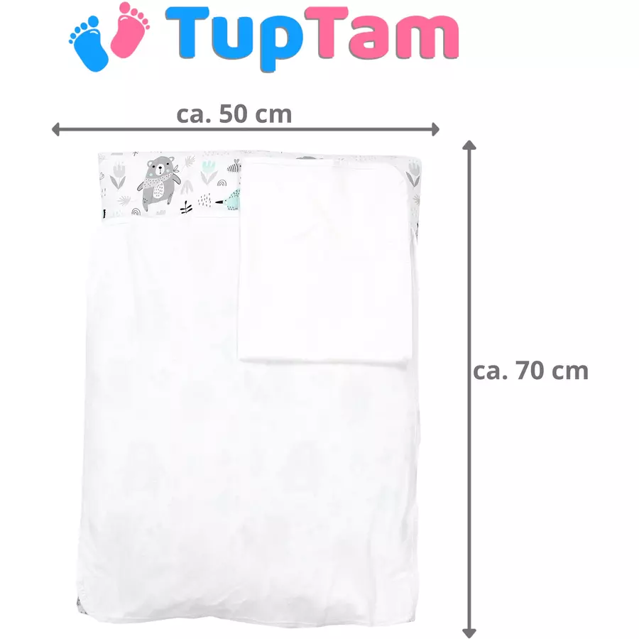 TupTam Baby Wickelauflage inkl. 2 Frotteebezügen blauweiß