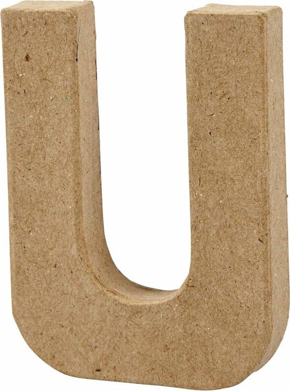 Bogstav - U - H 10 CM - B 8 CM - Tykkelse 1,7 CM - 1 Stk