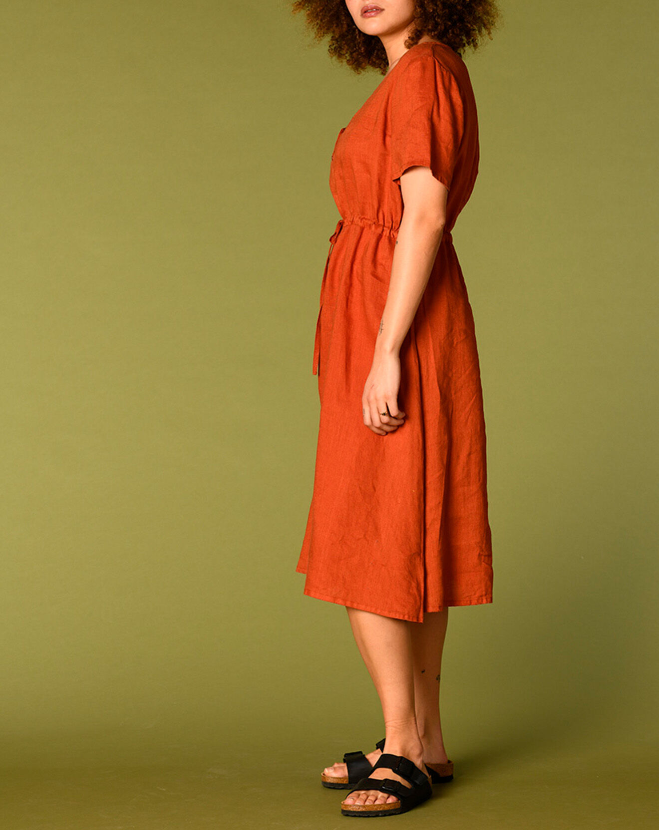 Harris Wilson Robe 100% Lin Lilirose rousse