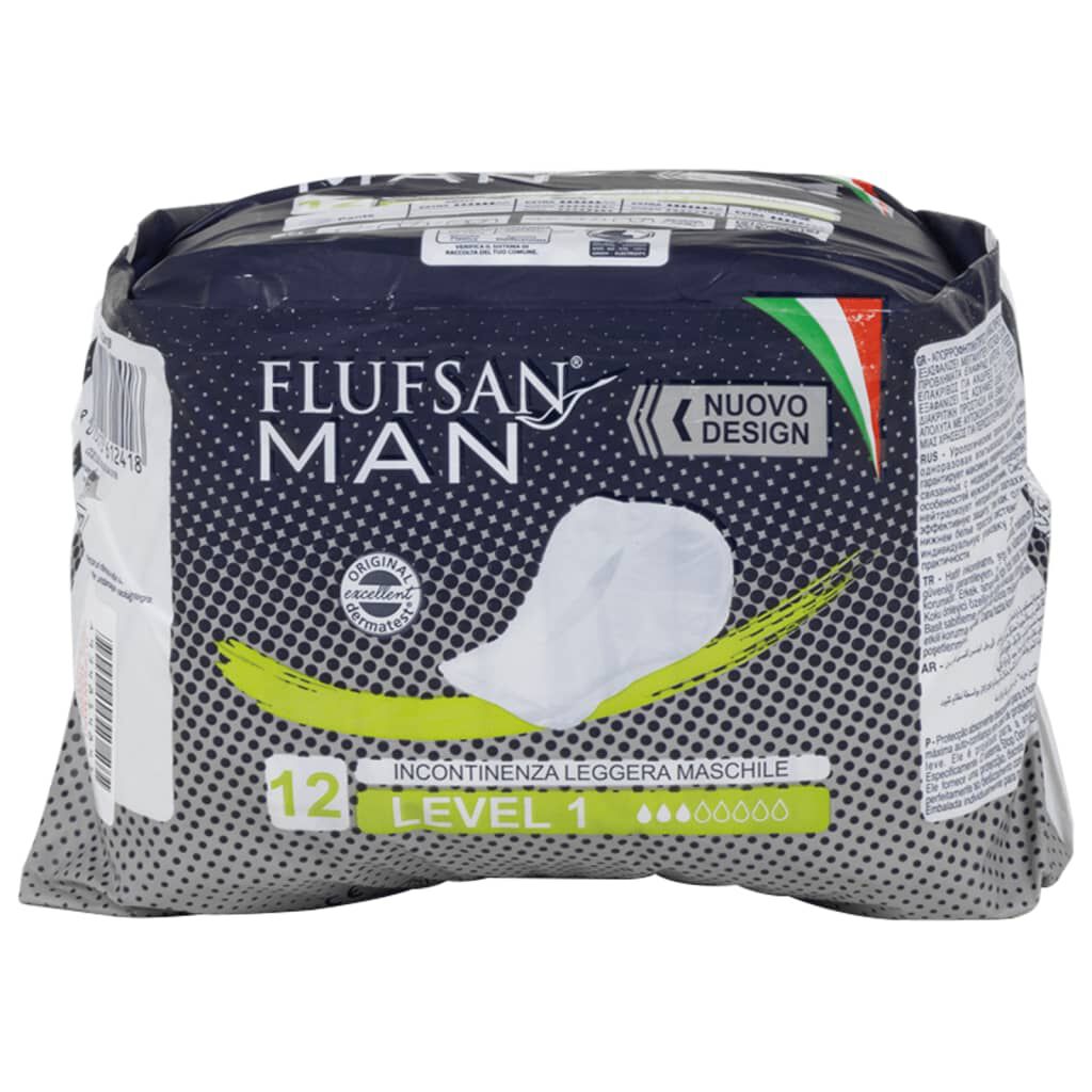Flufsan Urologische inlegkruisjes voor mannen, beschermingsniveau 1, 96 stuks.