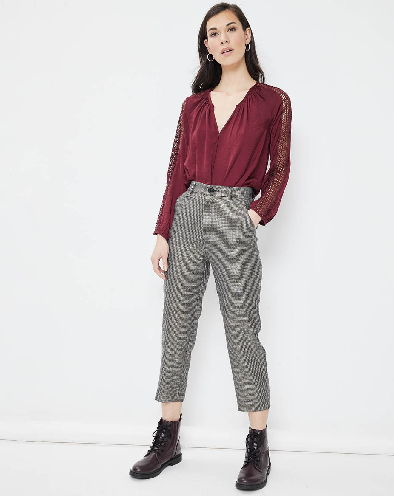 See u Soon Pantalon 7/8 Ashlynn  noir/doré