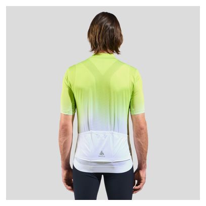 Maillot Manches Courtes Odlo Zeroweight Chill-Tec Jaune/Blanc