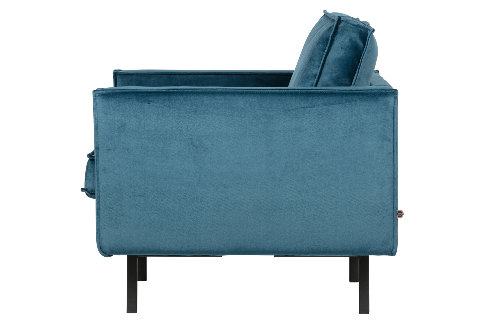 BePureHome fauteuil Rodeo velvet blue