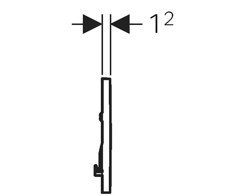 GEBERIT Sigma 30 opschroefbare bedieningsplaat, geborsteld chroom afwerking / geborsteld chroom drukknop / glanzende sierlijst 115.893.KX.1