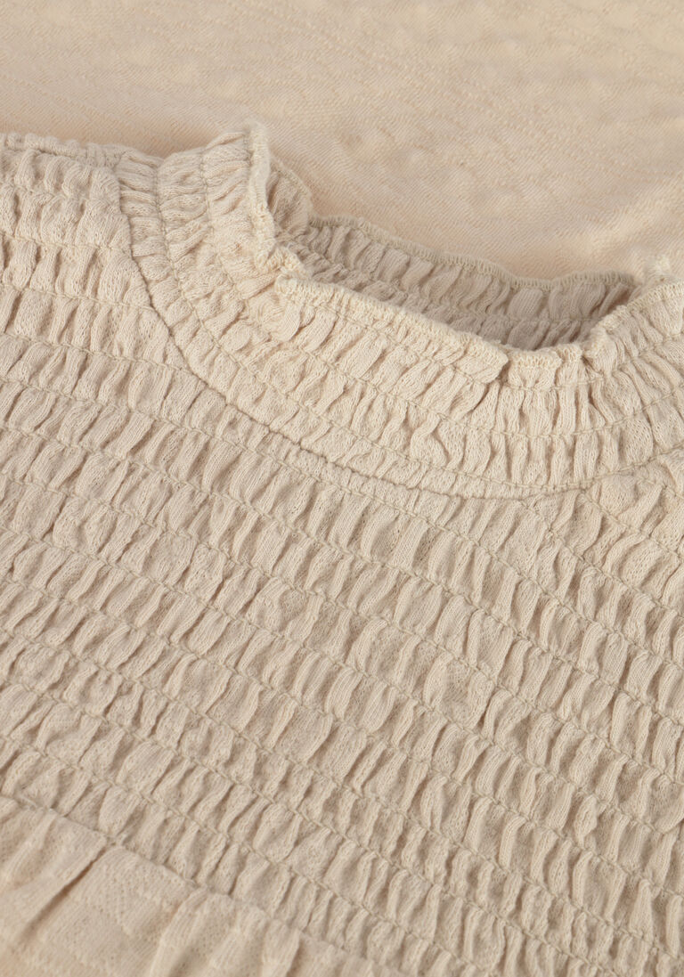 INDIAN BLUE JEANS beige indian blue jeans  organic long sleeve smocked