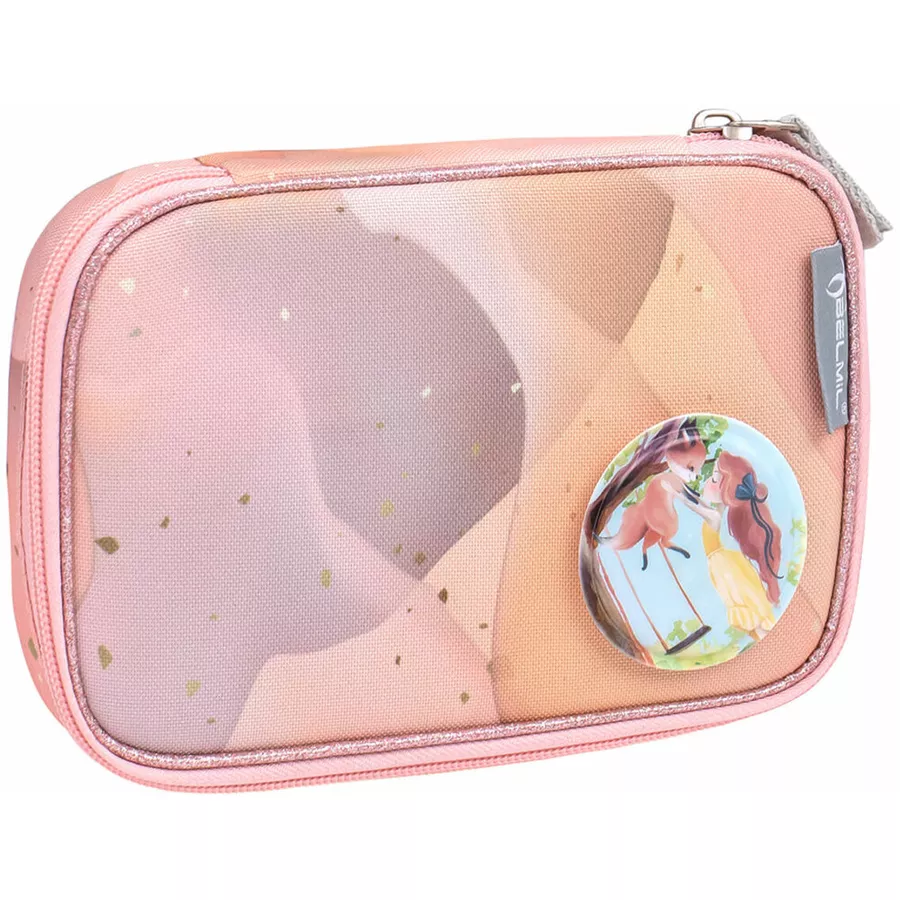 Belmil Schulranzen Smarty Schulranzen Set 6-teilig mit Brustgurt, Hüftgurt Marble