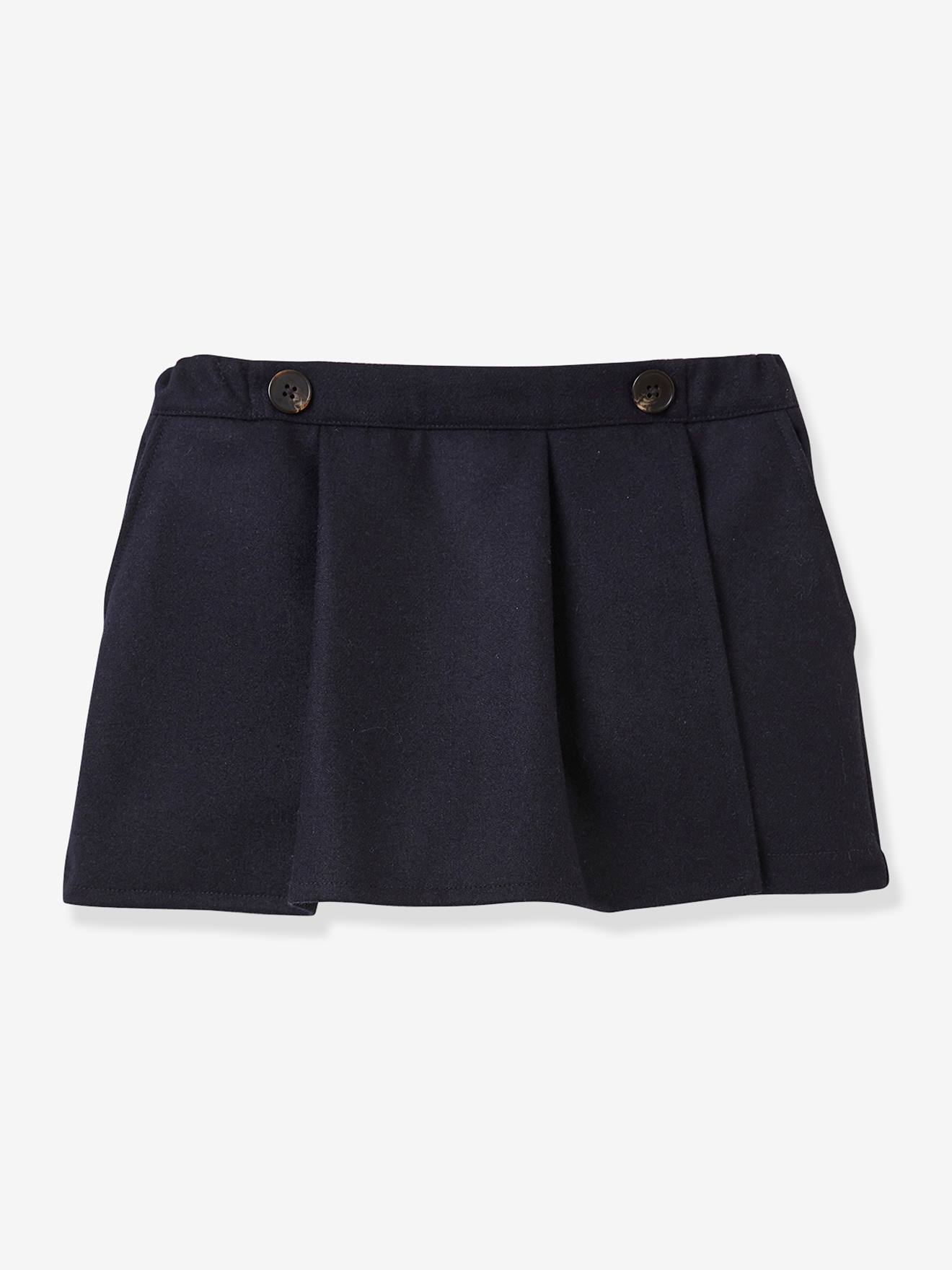 Conjunto de saia e shorts de lã para meninas
