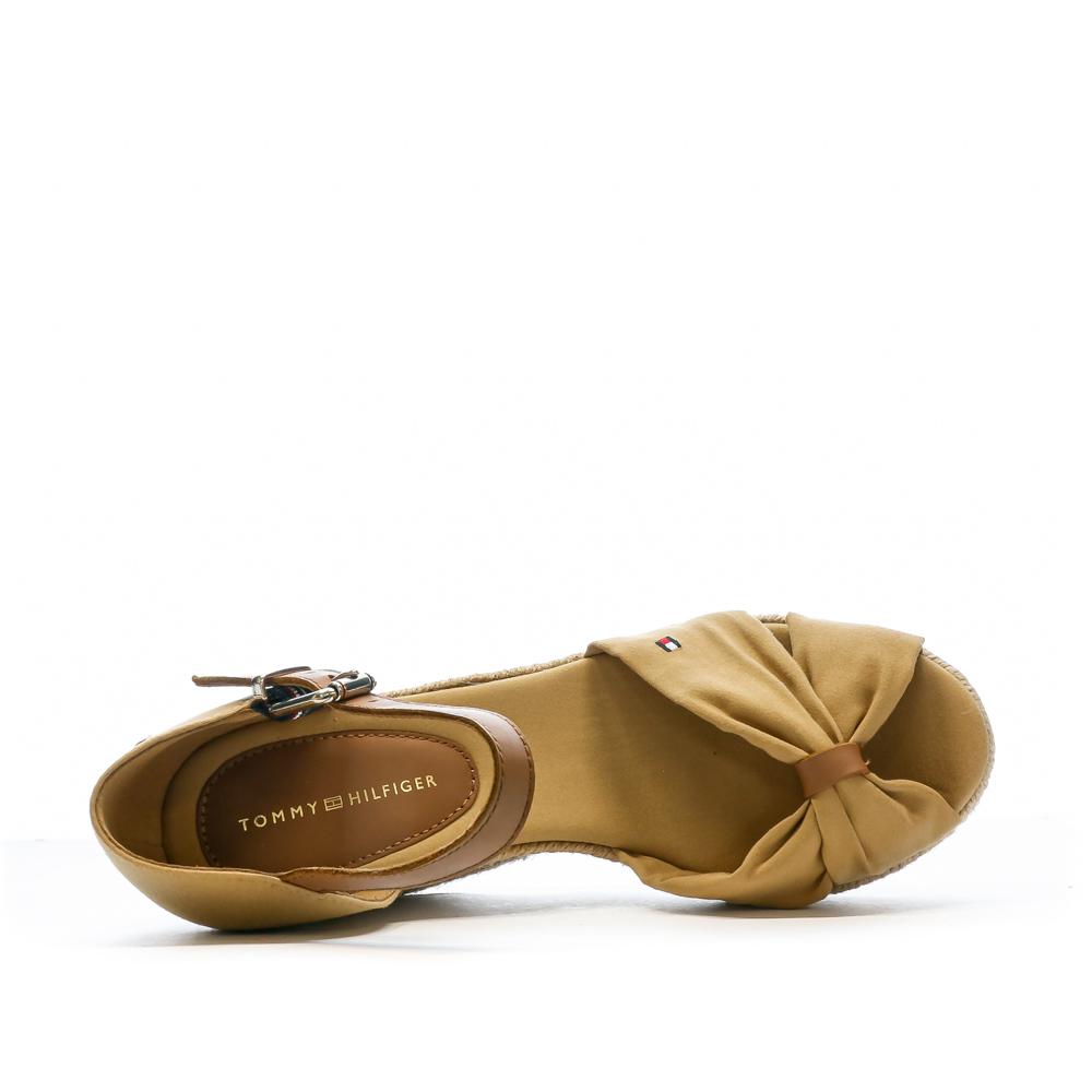 Tommy Hilfiger Sandales Compensées Camel Femme Tommy Hilfiger 10cm