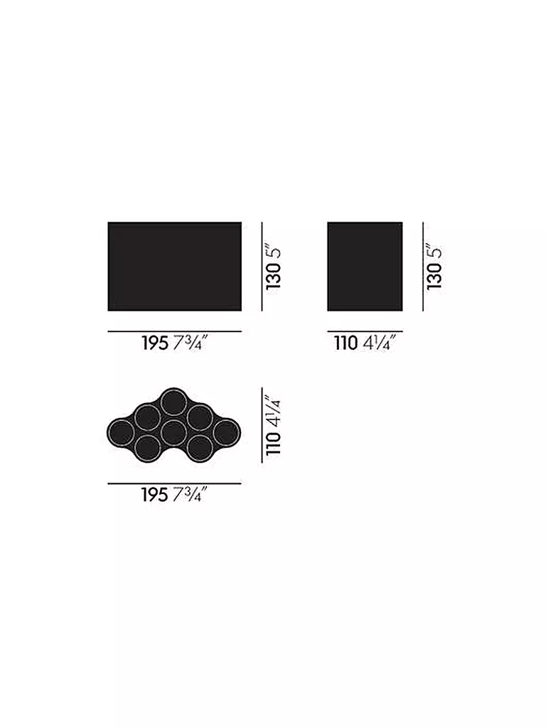 VITRA Vase Nuage Small Keramik Efeu dunkelgrün