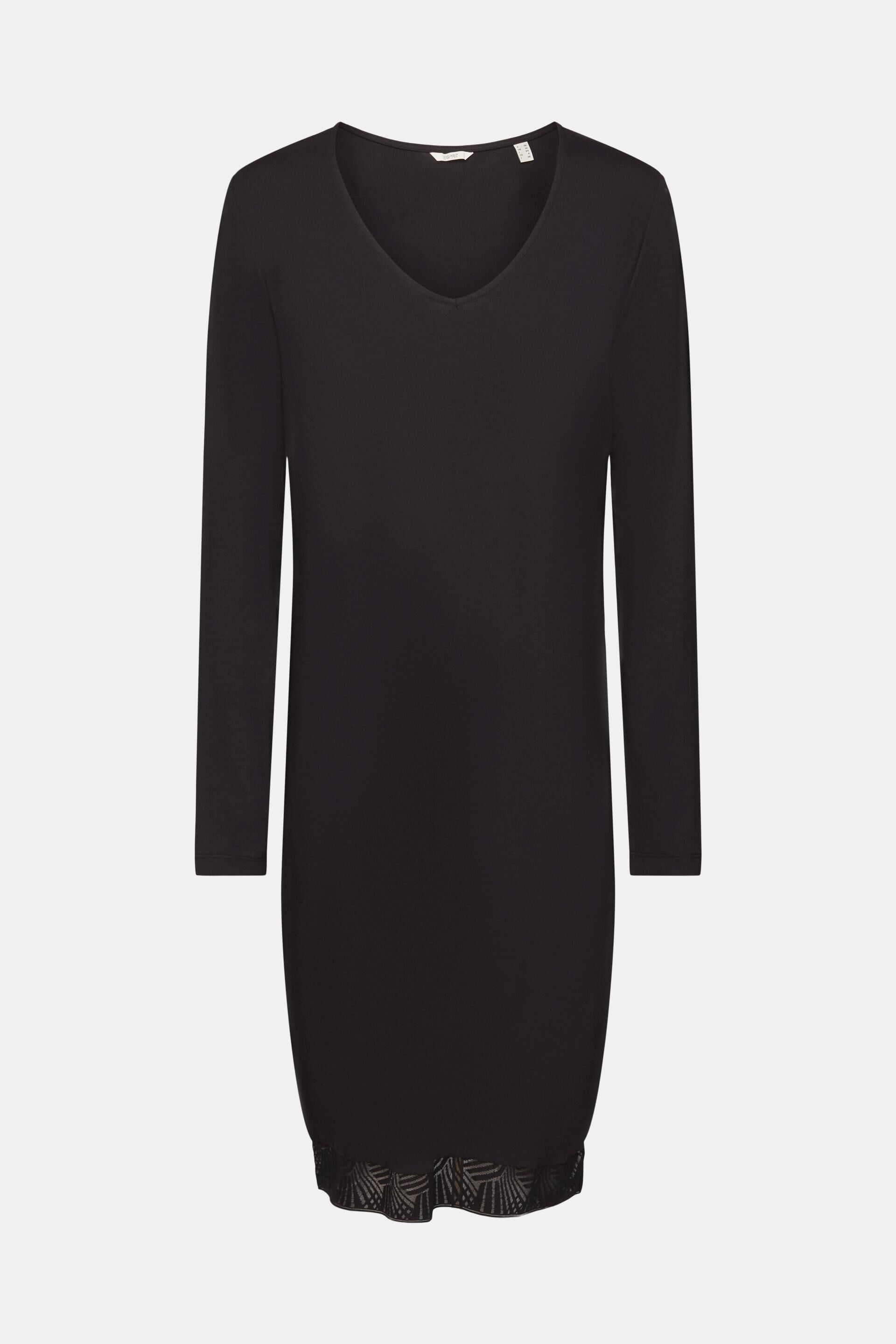Chemise de nuit agrémentée de dentelle, LENZING™ ECOVERO™