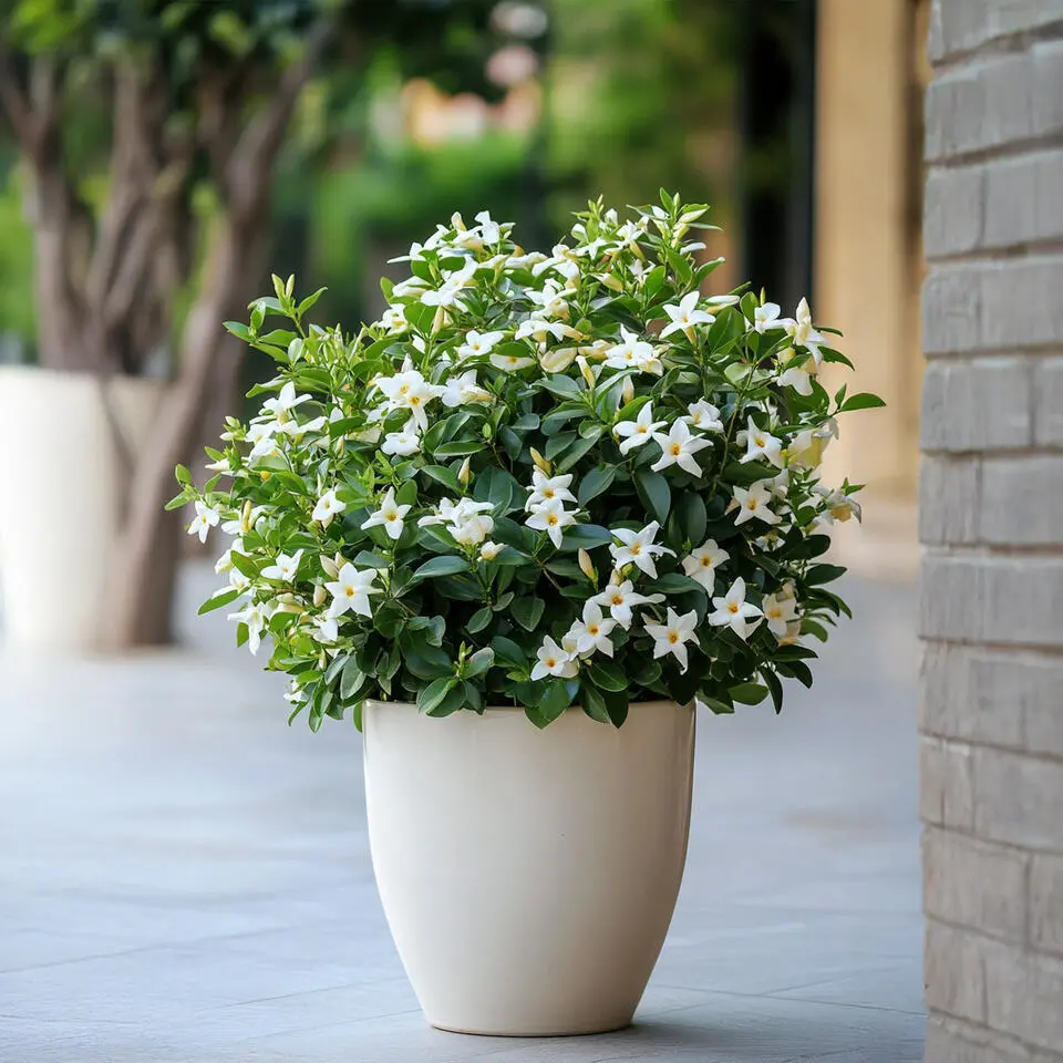 Jasmijn - Set van 6 - Jasminum 'Officinale' - Hoogte 25-40cm - ⌀9cm
