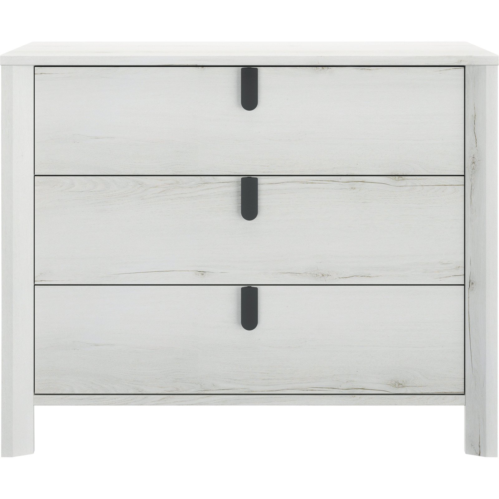 Kommode Lugano Dekor Eiche hell weiss 104 x 84 x 45 cm
