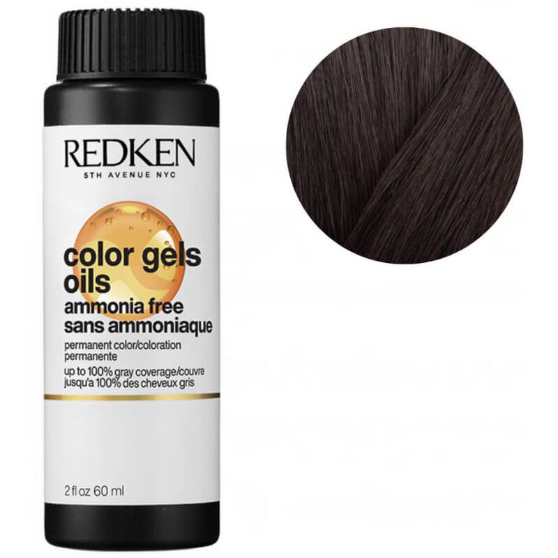 Coloration sans ammoniaque 4ABn dark roast Color Gels Oils Redken 60ML