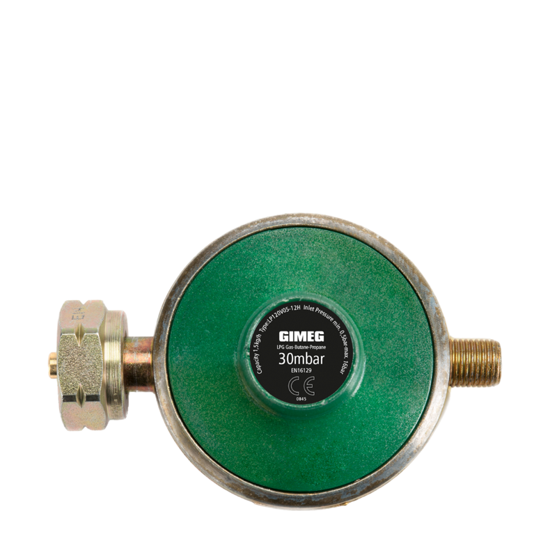 Universele Gasdrukregelaar 1/4 Inch Links 30Mbar