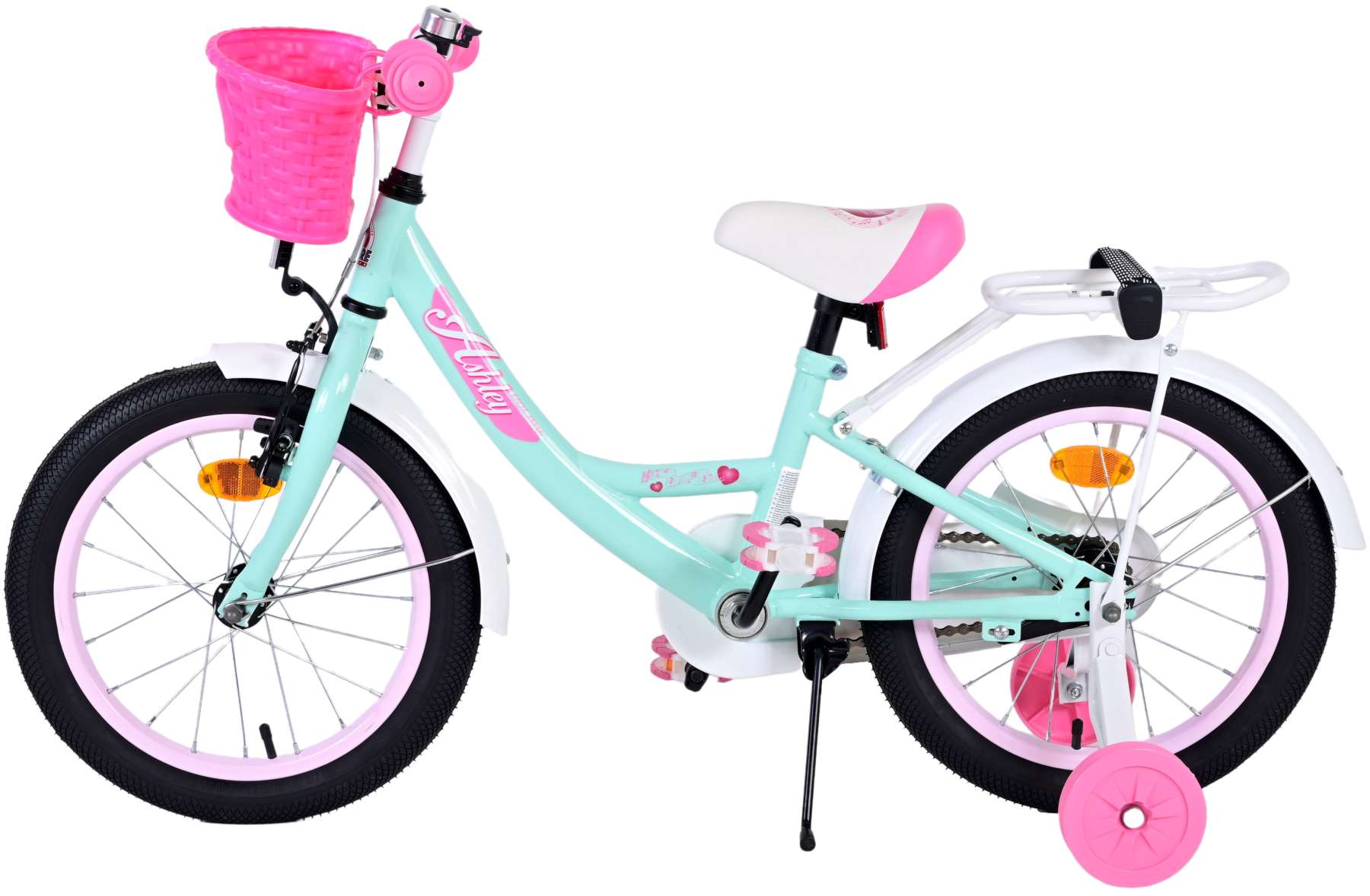 TPFSports Ashley Kinderfahrrad - Mädchen - 16 Zoll - Rücktritt + Handbremse - Rosa