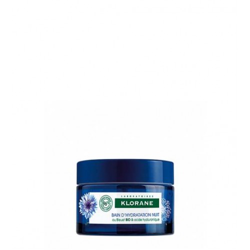 Klorane Ciano BIO Banho Hidratação Noite com Ácido Hialurónico rosto e olhos pele desidratada e cansada 50ml