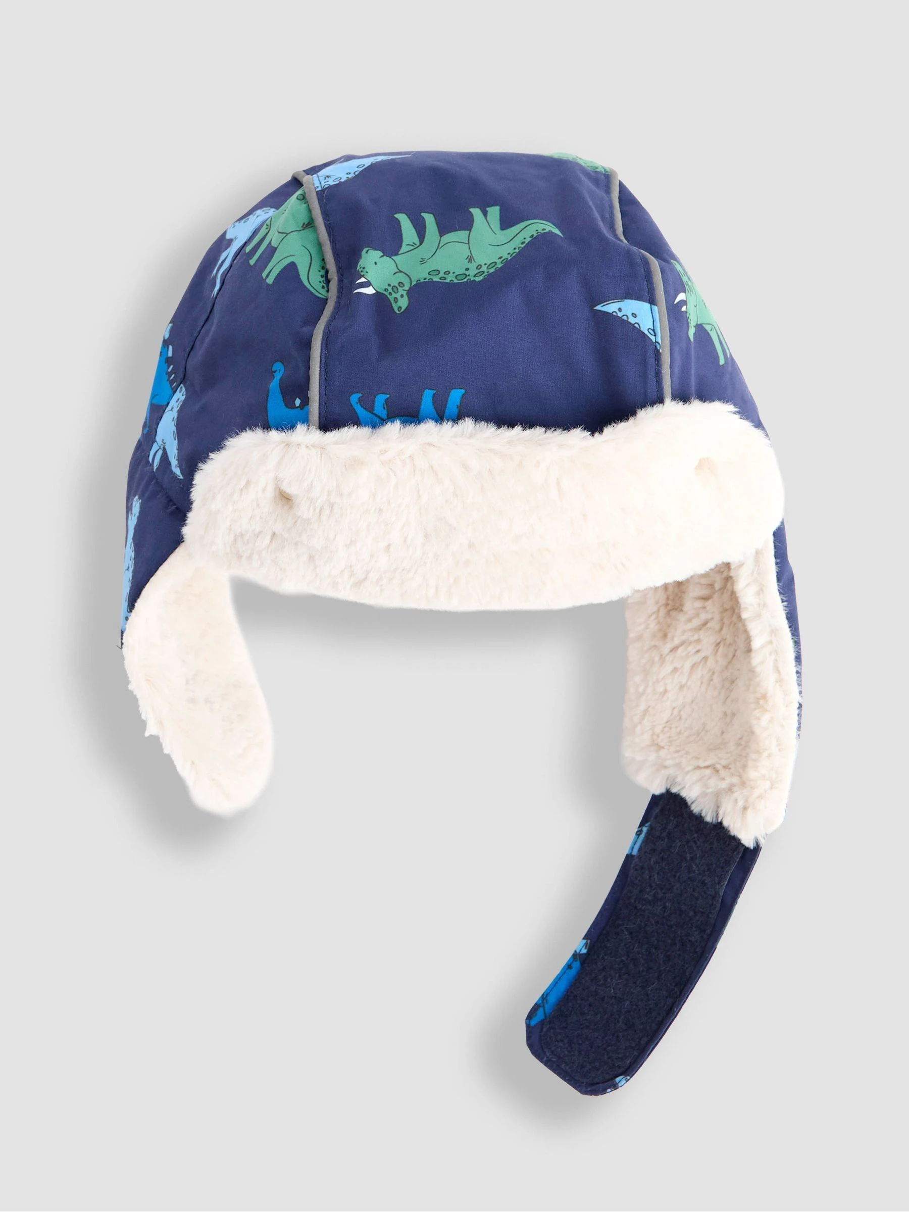 Marineblauw met dinosaurussen - JoJo Maman Bébé Trapper Hat