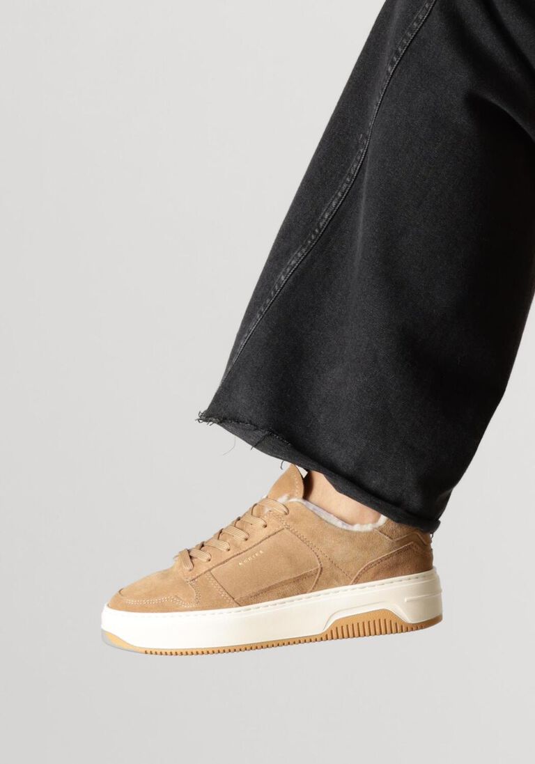 cognac nubikk lage sneakers basket teddy