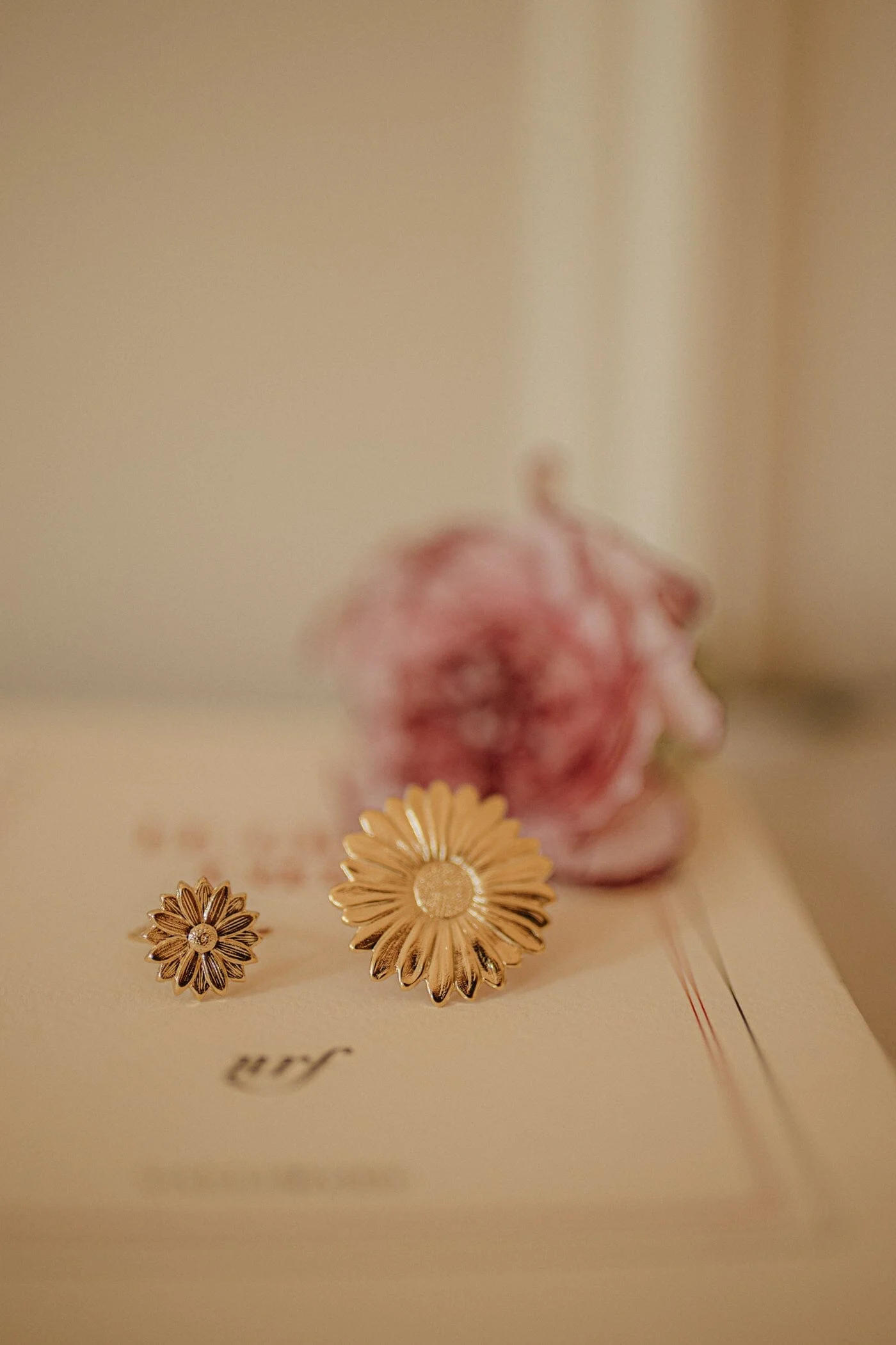 MAÏA - Bague fleur plaqué argent | Doré