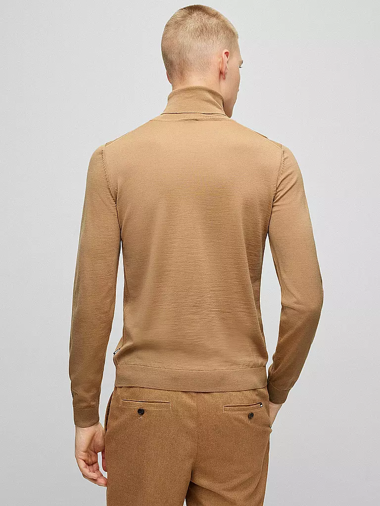 BOSS Rollkragenpullover Slim Fit MUSSO camel