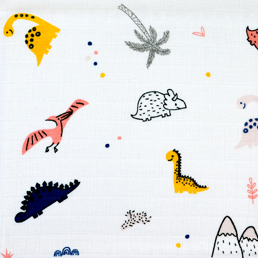 M.M.C. Mullwindel 10 PACK Tier Motive 80x70 cm Mulltücher 10 Dinos