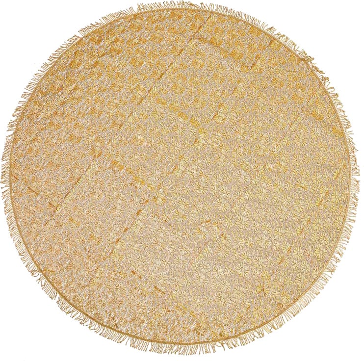 Unique Living tafelkleed foam D 160 cm geel