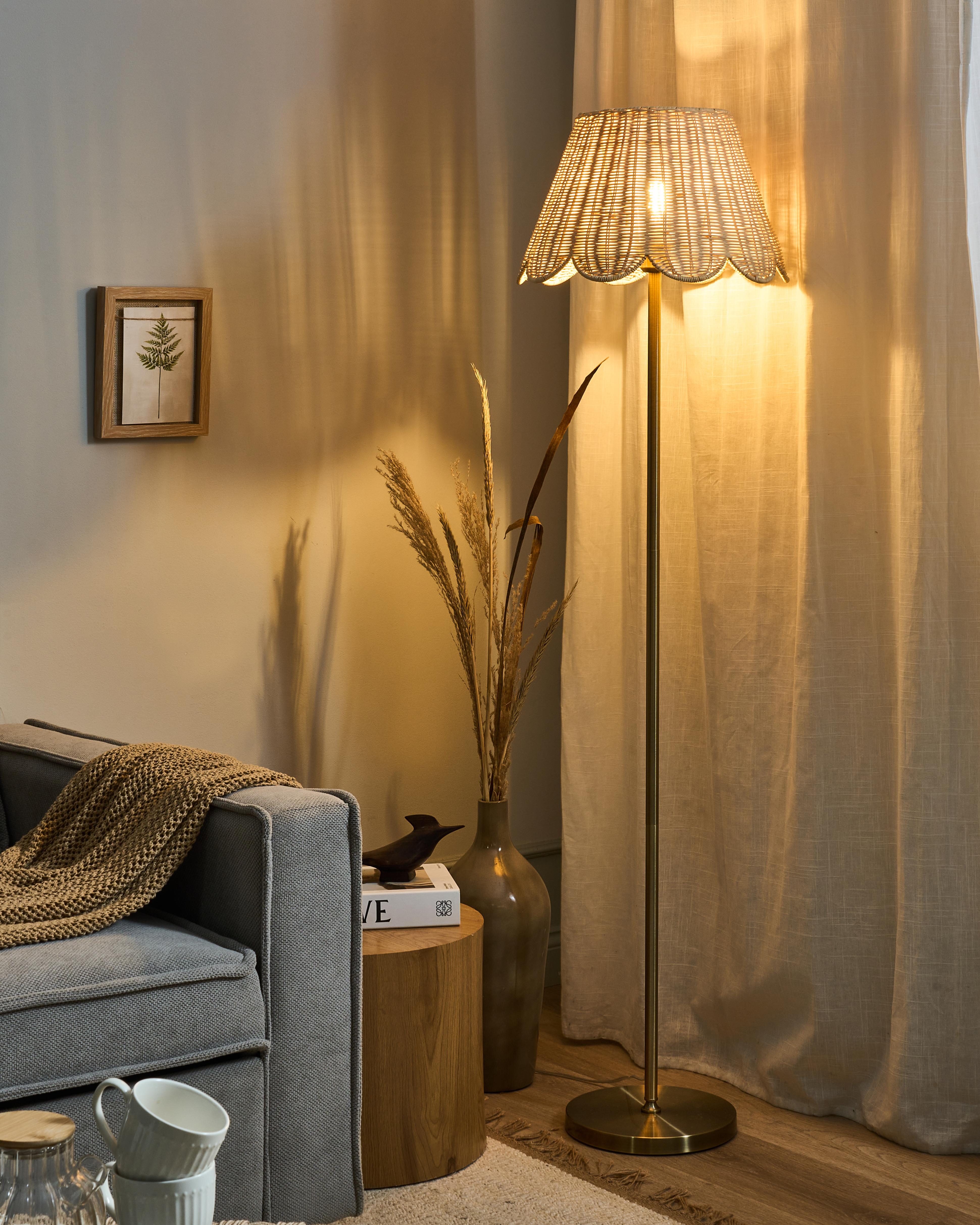 Staande lamp SALM Rotan Natuurlijk