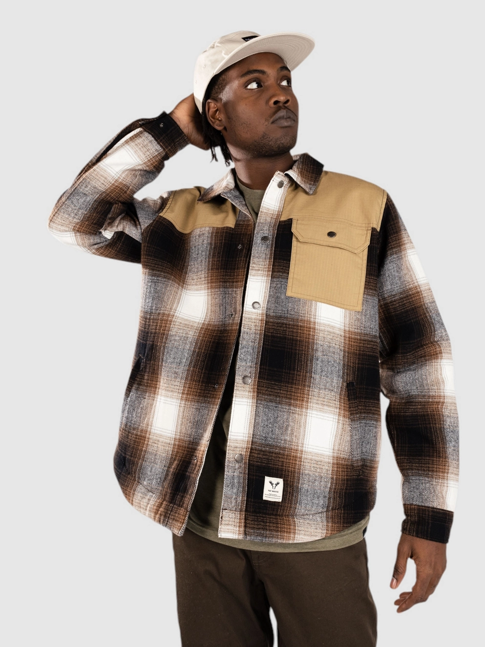 Fat Moose Adam Shirt dark brown/brown check