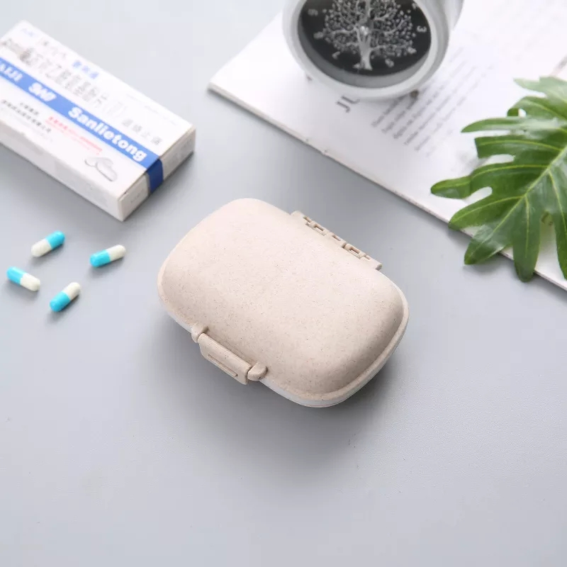 (11x8cm) Medikamenten Dosierer 8 Fächer Dosett Tablettenbox Supplements Pillendose Tablettenspender - Türkis