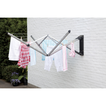 Brabantia wanddroger WallFix metallic grey 24 m