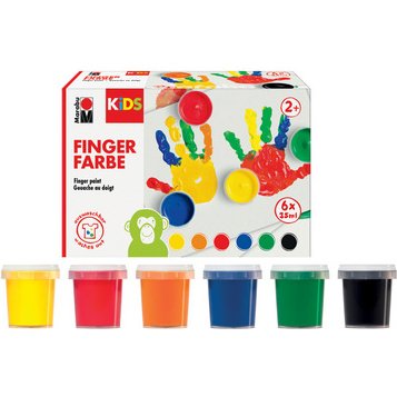 KIDS Gouache aux doigts, 35 ml, set de 6, assorti
