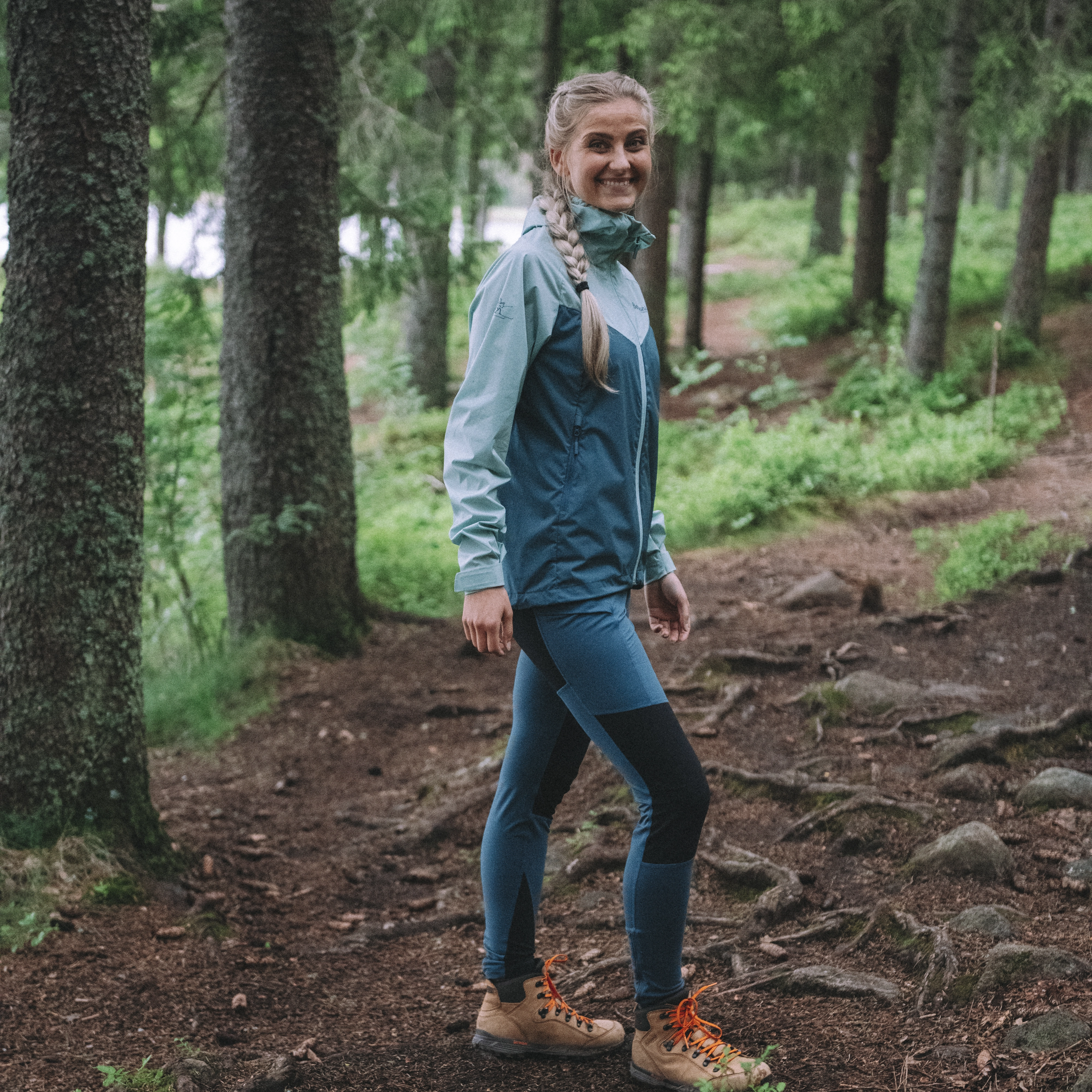 Fløyen Outdoor Tights Women Orion Blue / Black