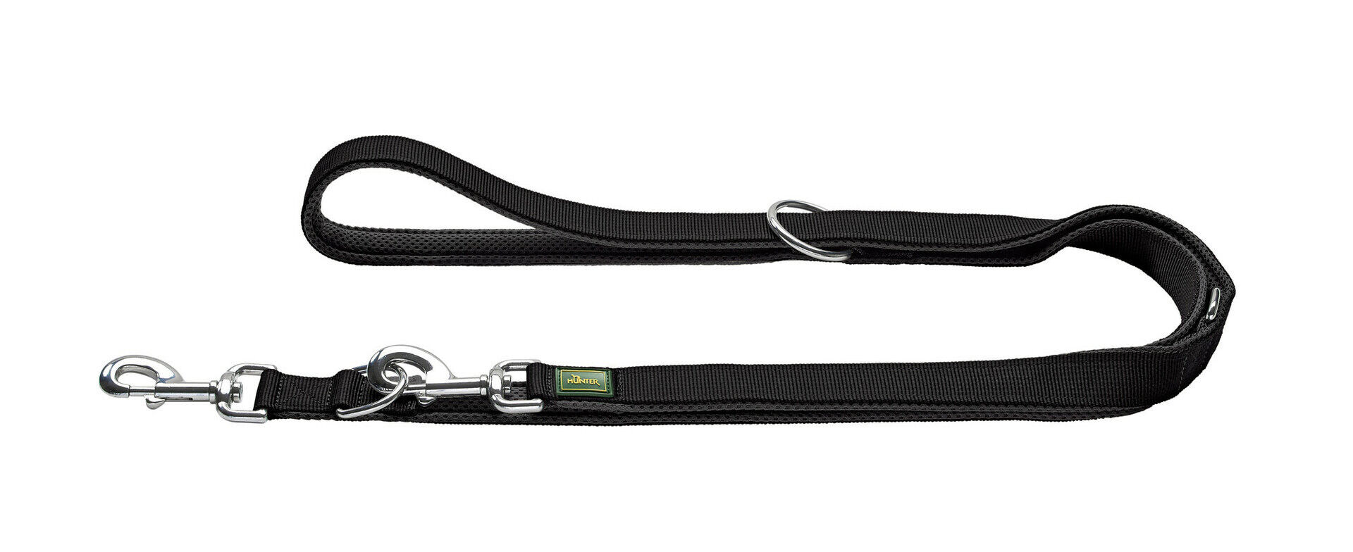 Hunter Divo Up lijn - Hondenriem - Zwart - 1.5 cm - 200 cm