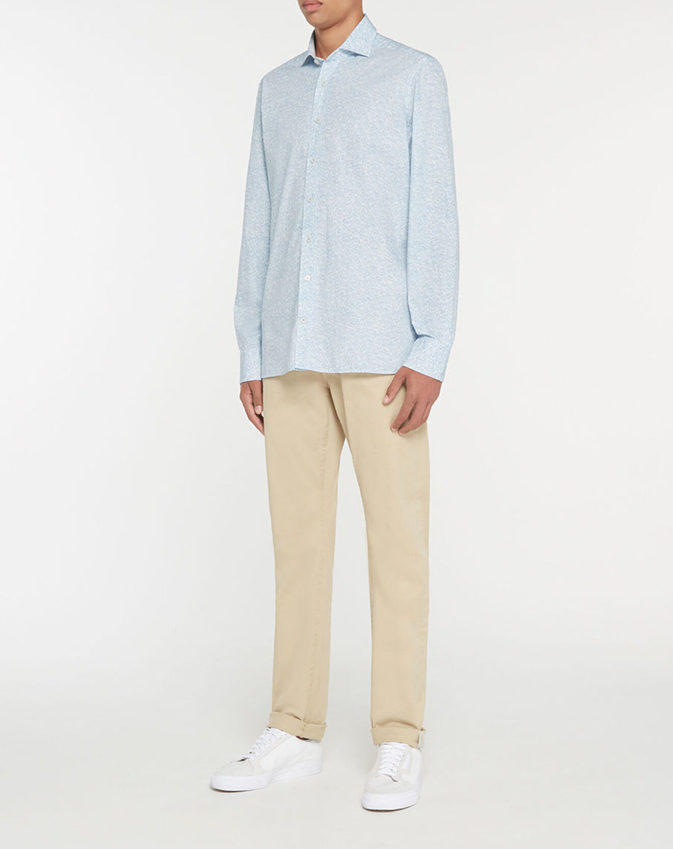 Hackett London Chemise Slim Fit Imprimé en allover bleu clair