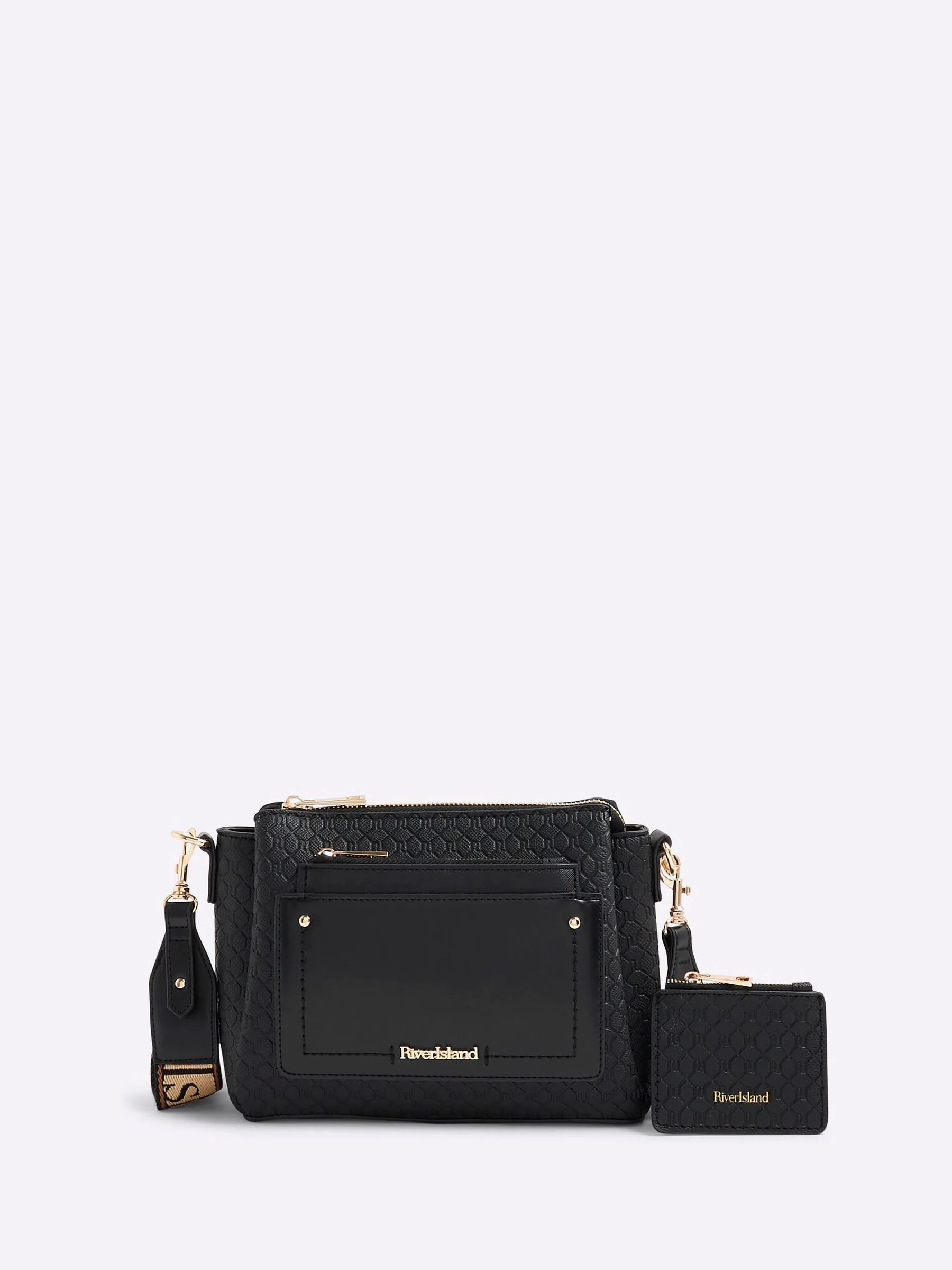 River Island Pocket Front Triple Compartment Cross-Body Bag