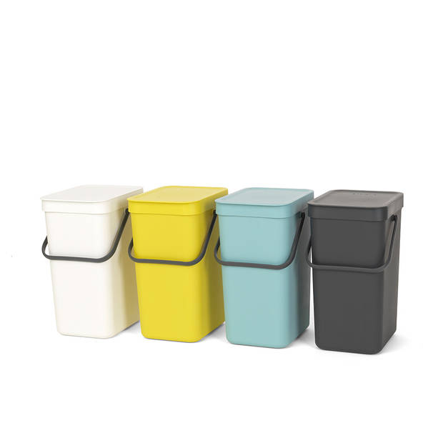 Brabantia Sort & Go afvalemmer 12 liter - Dark Grey