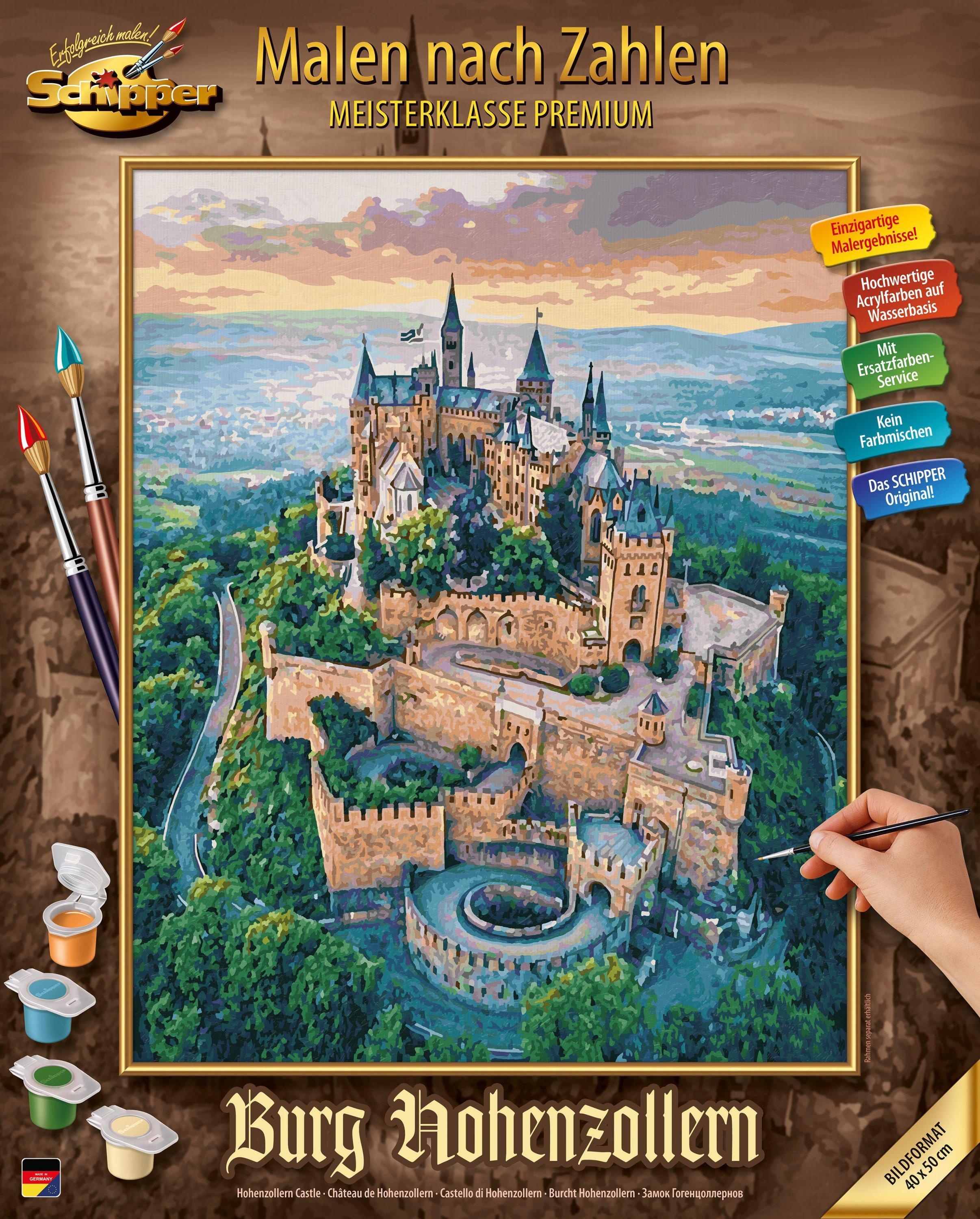 Meisterklasse Premium, Malen nach Zahlen (Mal-Sets) - Malen nach Zahlen - Burg Hohenzollern