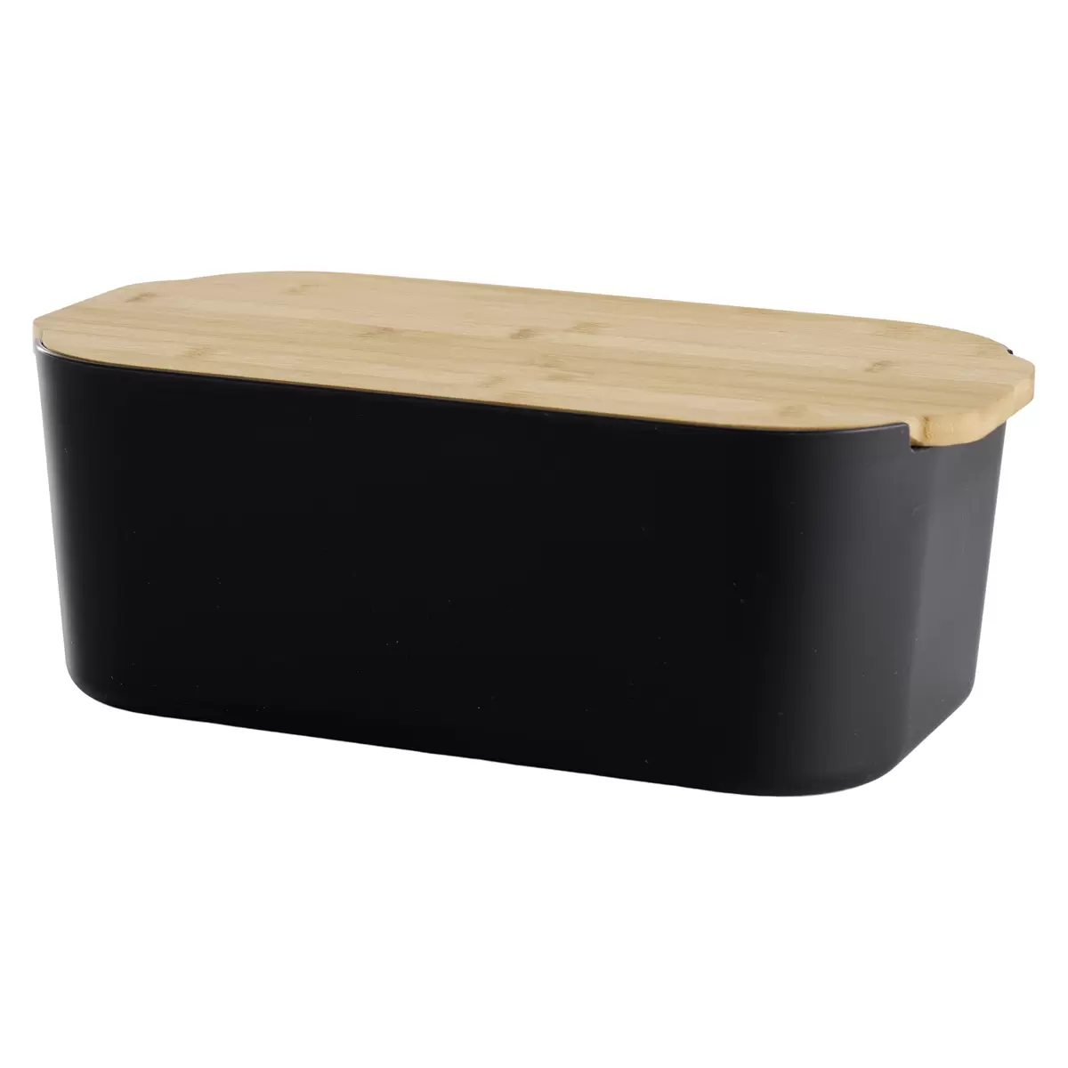 Bambus Brotkasten natur,schwarz