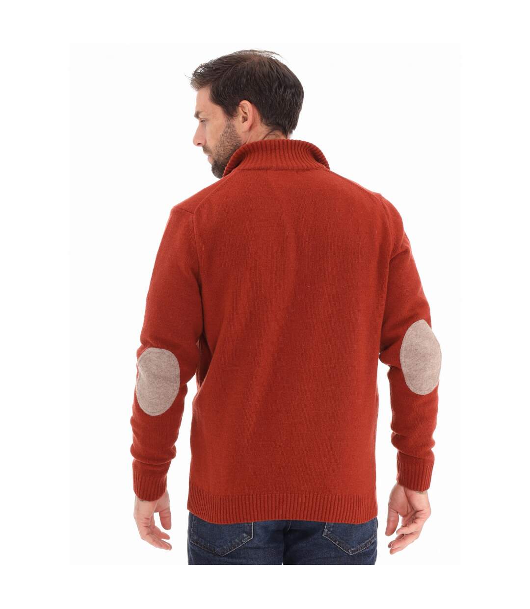 Pull zippé à coudières