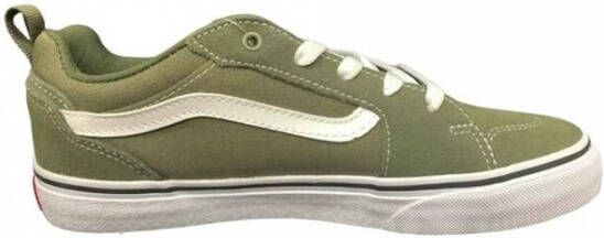 Vans Groene leren sneaker met flexibele zool Multicolor
