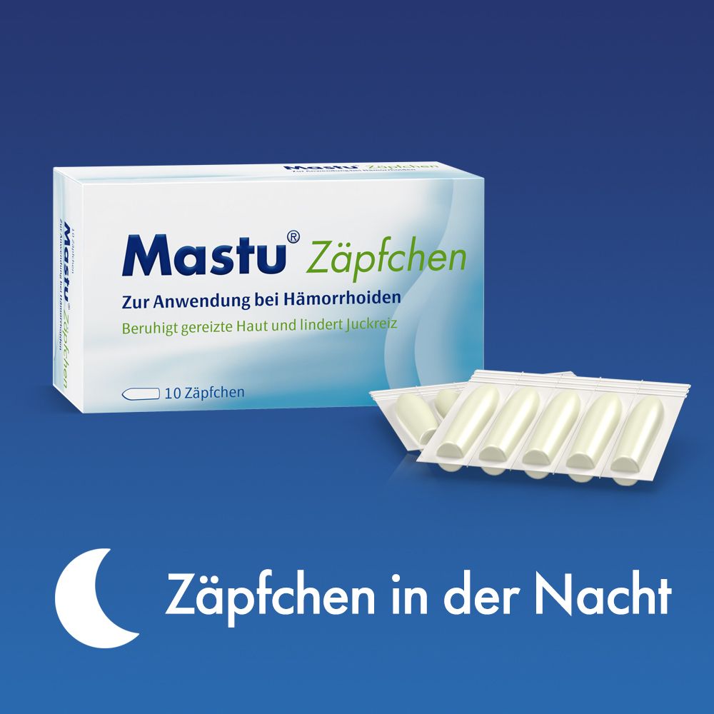 MASTU® Hämorrhoidenzäpfchen gegen Jucken und Brennen