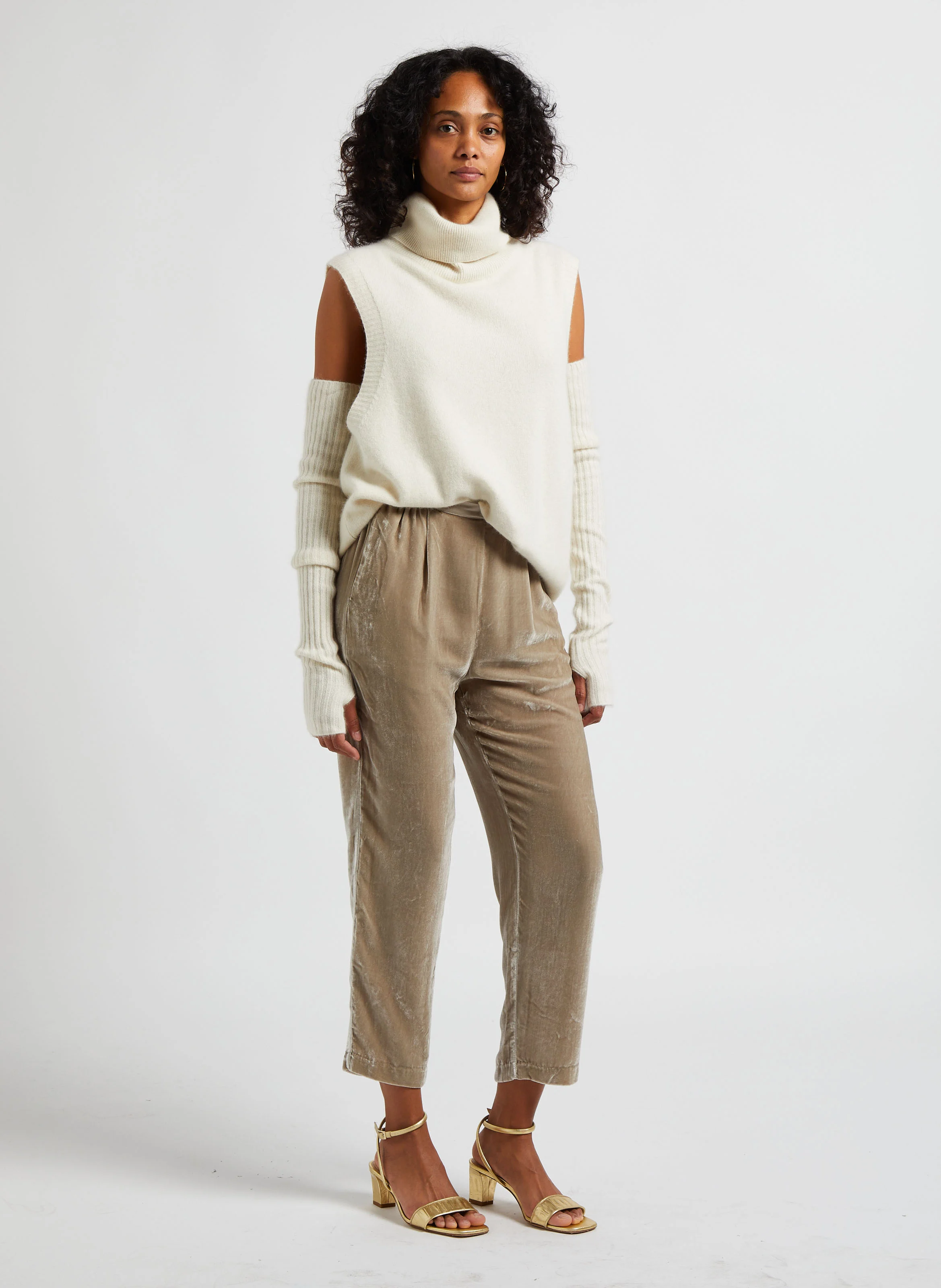 TERRO - Pantalon droit en velours | Gris