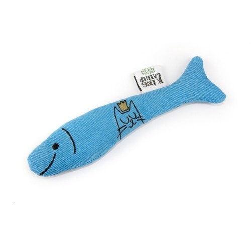 Brinquedo para gato em formato de sardinha, cor sardinha